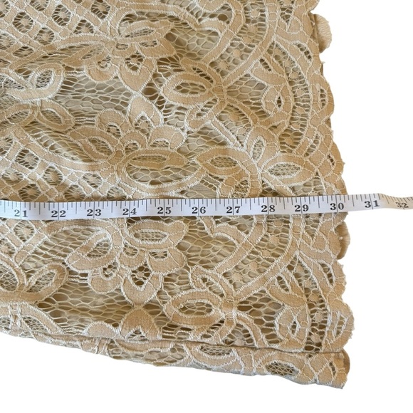 Free People One Million Lovers Ivory Cream Crochet Lace V-Neck Mini Dress Size 6 - Picture 10 of 11